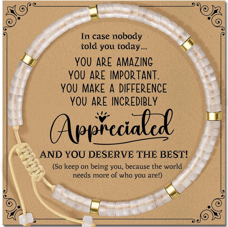 ZOKCC Inspirational Gifts Bracelets for Women: Christmas Day Gifts for Women Friends Sister Mom - Healing Natural Stone Beads Bracelets Thinking of you Get Well Soon Gift for Women - Image 1